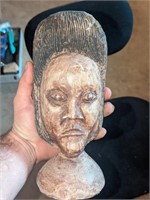 Wood carved bust