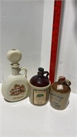Vintage whiskey Decanter,ceramic jug, and ceramic