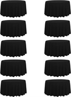 Round Tablecloth  10 Pack 120inch Black