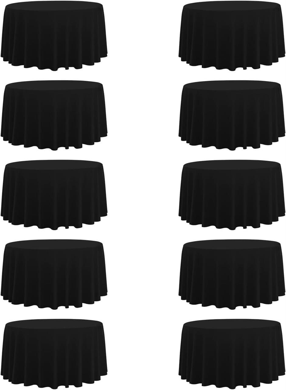 Round Tablecloth  10 Pack 120inch Black