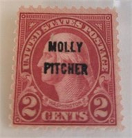 1928 2 Cent Molly Pitcher US Postage Stamp
