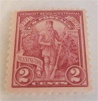 1927 2 Cent Vermont Sesquicentennial Stamp