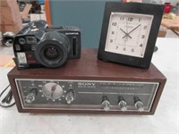 Sony Solid State Clock, Camera, & Timex Clock