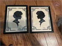 Vintage Silhouettes Framed Art