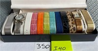 351 - 2 WATCHES W/ INTERCHANGEABLE BANDS (I40)