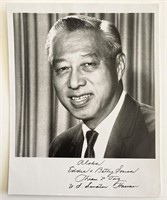 Senator of HI Hiram Fong signed photo