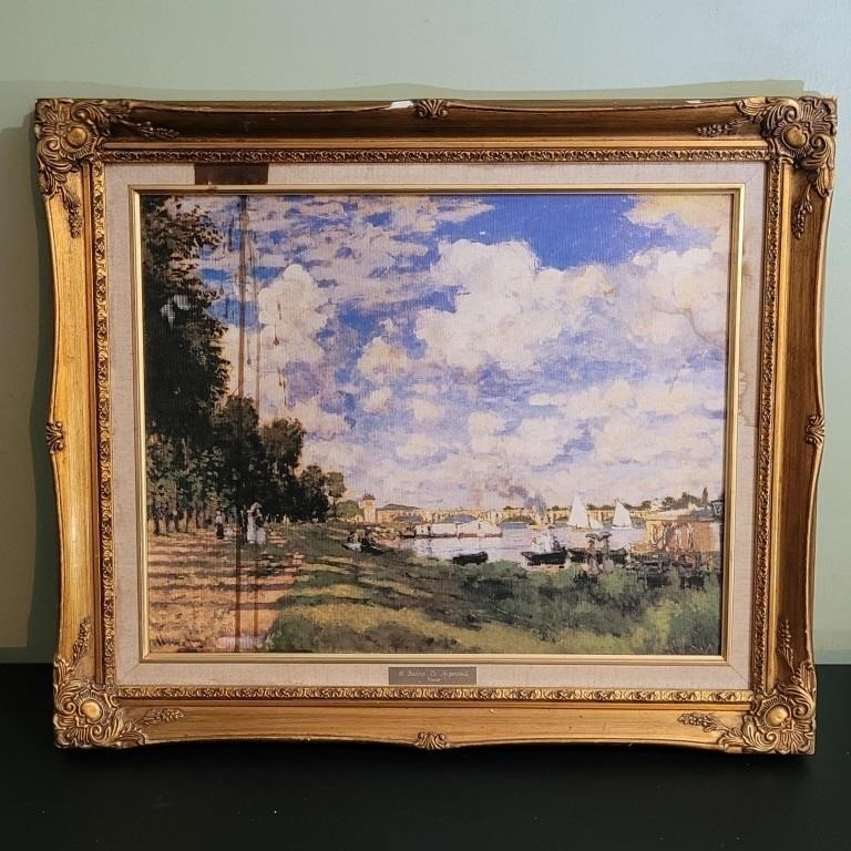 CANVAS PRINT FRAMED MONET DAMAGE 25" x 21"