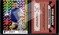 Tom Brady MLB Draft prism rookie card