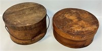 TWO DESIRABLE EARLY PANTRY BOXES W OG FINISH