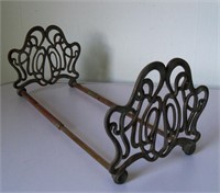 Antique Art Nouveau Expandable Brass & Cast Iron