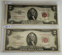2-1953B $2 Dollar Red Seal