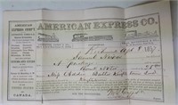 American Express Shipping Paper 1857