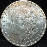 1921-S Morgan Silver Dollar Gem BU