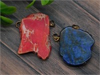 IMPRESSION JASPER PENDANTS ROCK STONE LAPIDARY SPE