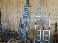 Lot 71  (2) Light Duty Alum Extension Ladders.