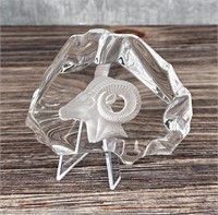 Hallmark Leaded Crystal Aries Paperweight