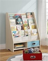 Seirione Kids Book Rack, 4 Sling Bookshelf, 2