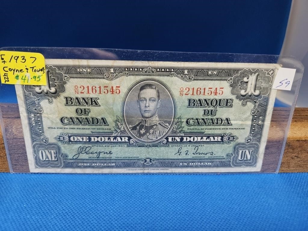 1-1937 ONE DOLLAR BILL O/N2161545