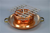 Copper and Stainless Steel Burner and Tray