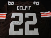 Grant Delpit signed football jersey JSA COA