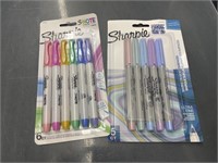 2 packs sharpie markers 5 mystic gem, 6 Snote