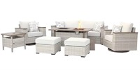 Spring Valley 7 Pc. Conversation Set w/ Fire Table