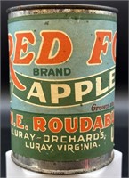 Antique Luray Va Red Fox APL Apple Can