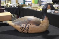 Tom Taber full size wooden Canada goose decoy with