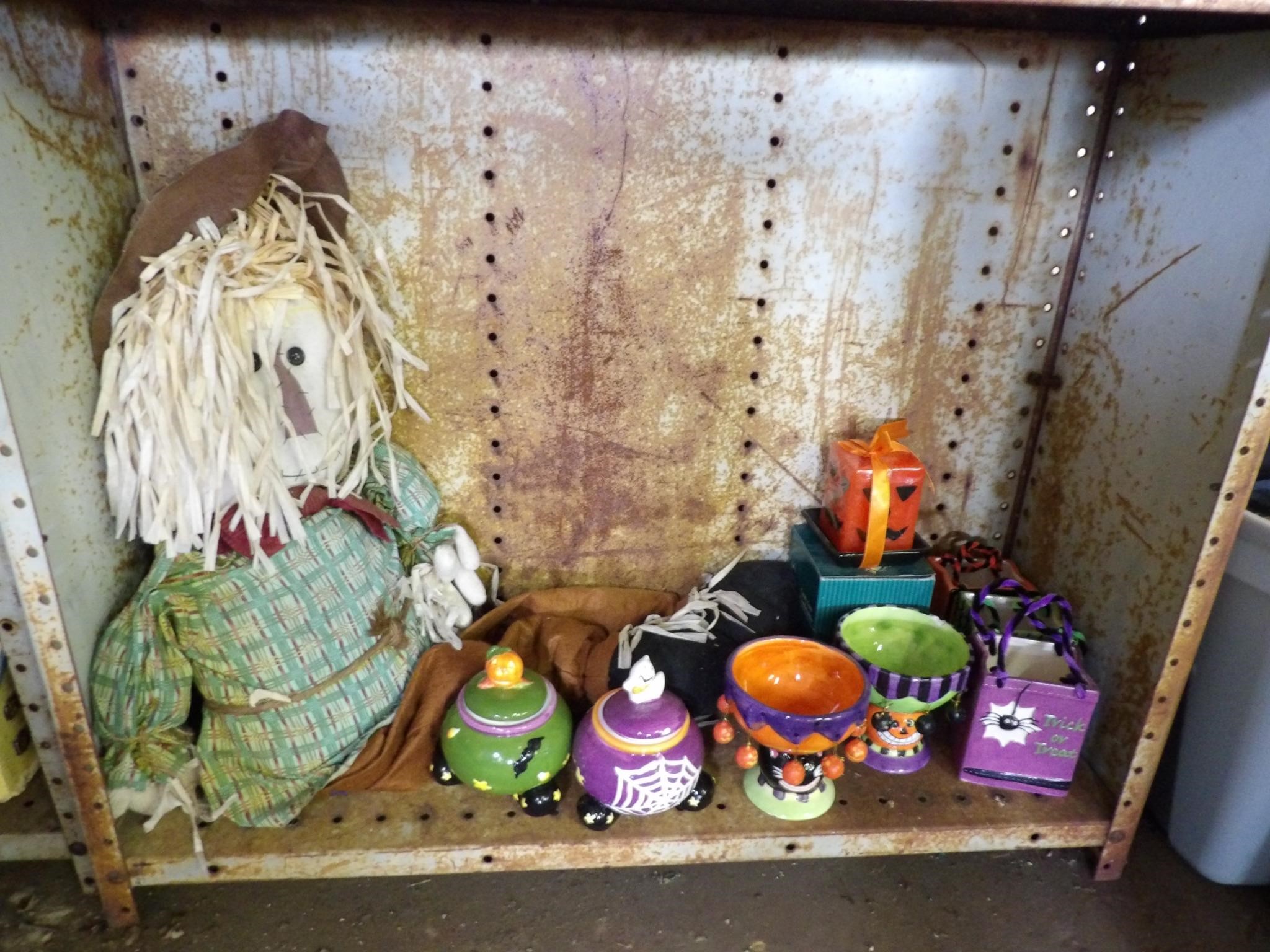 Shelf of Halloween Decor