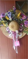 Flowered Hat Door decoration