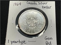 1964 Canada Silver Dollar