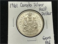 1961 Canada Silver Half Dollar