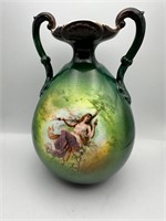 Old Beautiful Hand Painted Amphora Stamped Germany