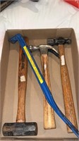 Lot of hammers and crowbar