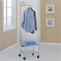 Neu Home Commercial Grade Chrome Laundry Cart