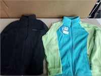 2 Columbia fleece jackets. One is NWT size youth