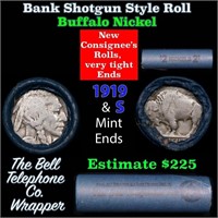 Buffalo Nickel Shotgun Roll in Old Bank Style 'Bel