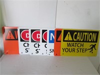 LOT NEW ASSORTED CAUTION WARNING SIGNS