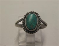 Vintage Sterling Silver & Cerrillos Turquoise Ring