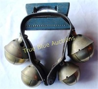 Bells on Leather Strap with Wood Handle