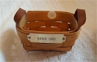 Bank One two handled basket Royce Craft Basket