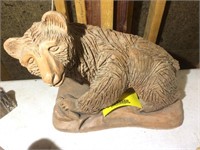 Clay sculpture of a bear