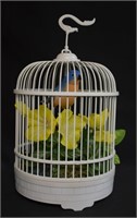 Vintage Battery Op Musical Bird in Cage