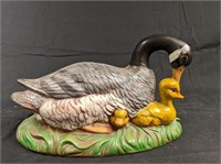 Ceramic Goose Figurine Artist Signed