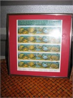 Framed USPO Aquarium stamps
