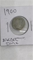 1900 Barber dime