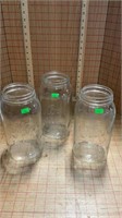 3——1/2 gallon KERR canning jars