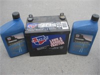 CarQuest Lawn Tractor Battery & Motor Oil See Info