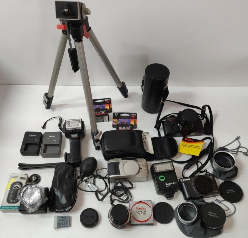 Assorted Cameras & Accessories