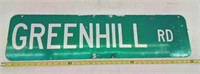 Greenhill Road sign
